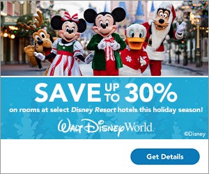 Featured image for “Walt Disney World – Save on Rooms at Select Disney Resort Hotels This Fall and Holiday Season”