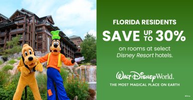 Featured image for “Walt Disney World – Florida Residents: Save Up to 30% on Rooms at Select Disney Resort Hotels in Early 2025”